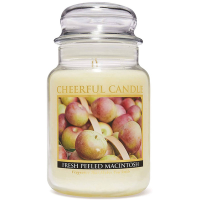 Cheerful Candle grote glazen pot geurkaars 2 lonten 24 oz 680 g - Fresh Peeled Macintosh