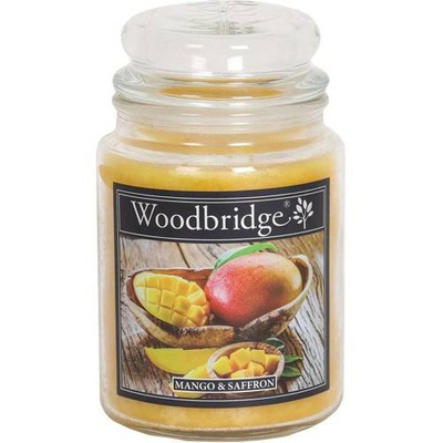 Bougie parfumée exotique en verre grand Woodbridge - Mango Saffron