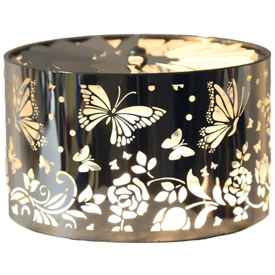 Draaibare Kaars deksel metaal Woodbridge - Butterfly Silver