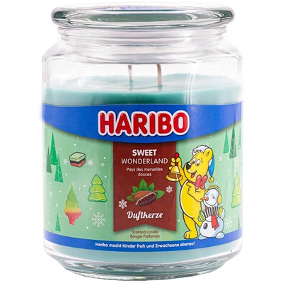 Haribo candela profumata natalizia in vetro 510 g - Sweet Wonderland