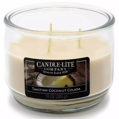 Candela profumata naturale con 3 stoppini Candle-lite 283 g - Tahitian Coconut Colada