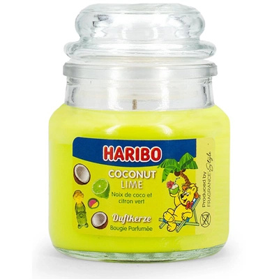 Haribo kleine geurkaars in glas 85 g - Coconut Lime