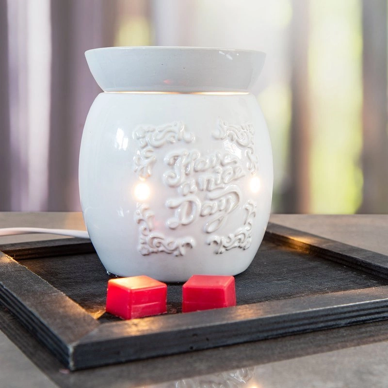 Electric wax burner with removable bowl Boro - White 