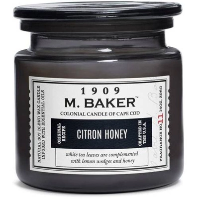 Colonial Candle M Baker large soy scented candle apothecary jar 14 oz 396 g - Citron Honey