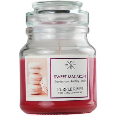 Soy scented candle Sweet Macaron Purple River 113 g