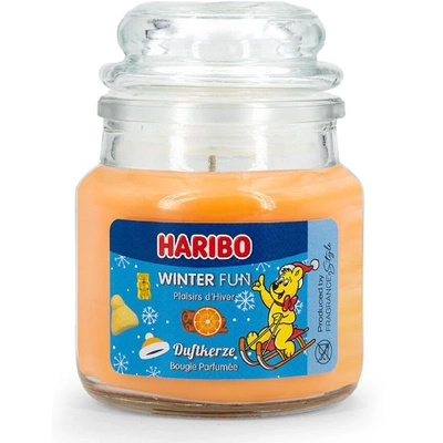 Haribo petite bougie parfumée de Noël en verre 85 g - Winter Fun