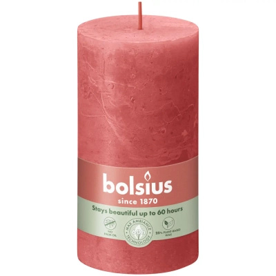 Bolsius Rustic candela per ceppi 130/68 mm - Rosa fiorito