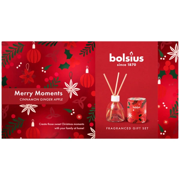 Bolsius set di regali di Natale in una scatola Merry Moments