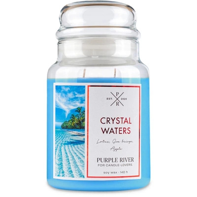 Bougie parfumée de soja en verre Purple River 623 g - Crystal Waters