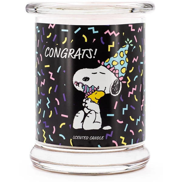 Peanuts Snoopy geurkaars in glas 250 g - Congrats!