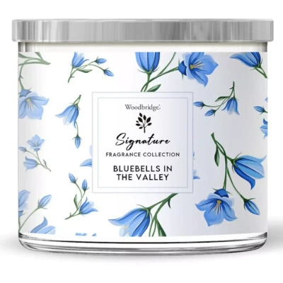 Vela perfumada en vaso 3 mechas Woodbridge Signature - Bluebells in the Valley