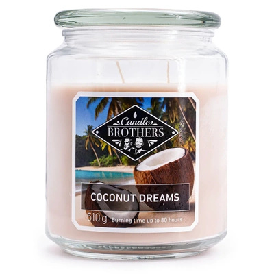 Candle Brothers veľká vonná sviečka v skle Coconut Dreams 510 g