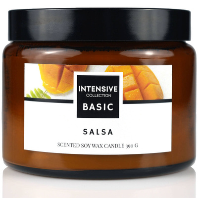 Grande bougie parfumée au soja avec mèche en bois mangue Intensive - Salsa