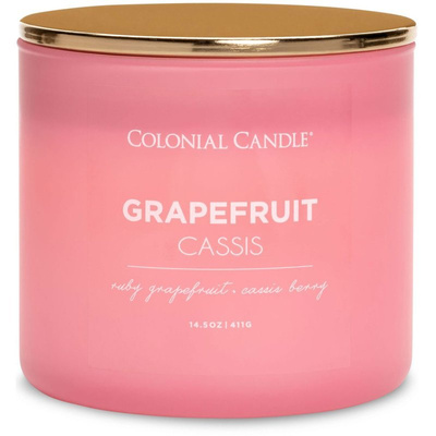 Colonial Candle Pop Of Color bougie de soja parfumée en verre 3 mèches 14.5 oz 411 g - Grapefruit Cassis