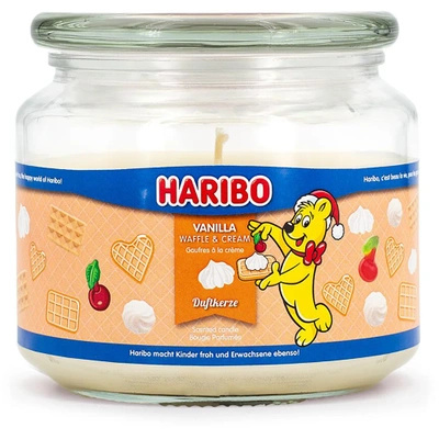 Haribo kvapioji žvakė stiklinėje 300 g - Vanilla Waffle Cream