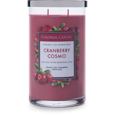Colonial Candle Klassieke grote sojageurkaars in tuimelglas 19 oz 538 g - Cranberry Cosmo
