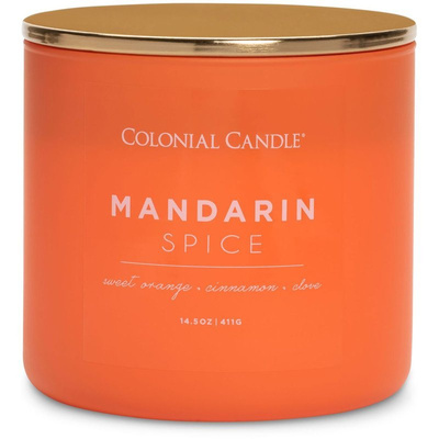 Colonial Candle Pop Of Color vonná sójová sviečka v skle 3 knôty 14,5 oz 411 g - Mandarin Spice