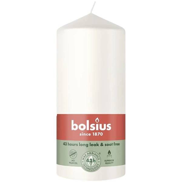 Bolsius Essentials stamkaars 130/68 mm - Bewolkt Wit