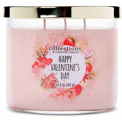 Happy Valentine's Day soy candle Colonial Candle