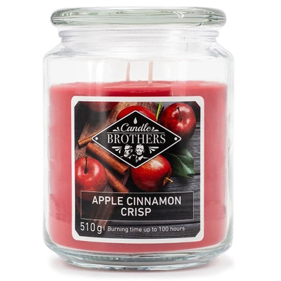 Candle Brothers Didelė kvapioji žvakė stiklinėje Apple Cinnamon Crisp 510 g