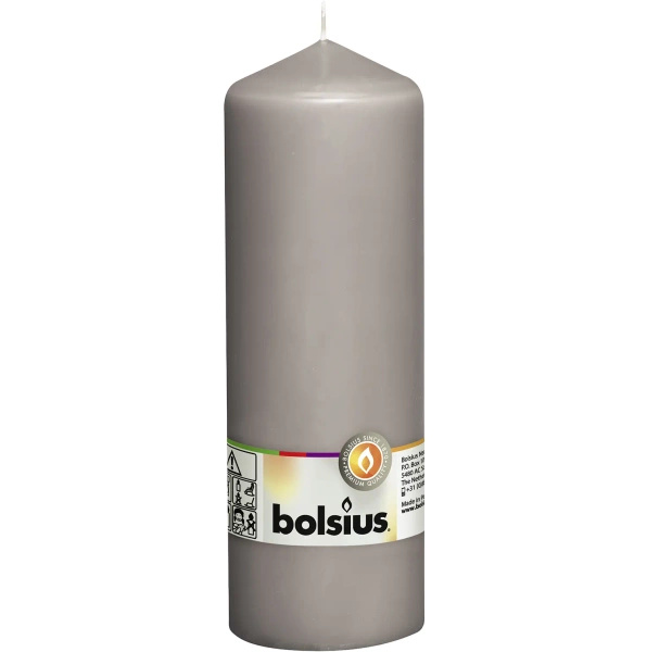 Bolsius stompkaars 200/68 mm - Grijs