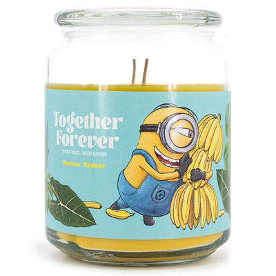 Minions Together Forever geurkaars in glas 510 g - Banana