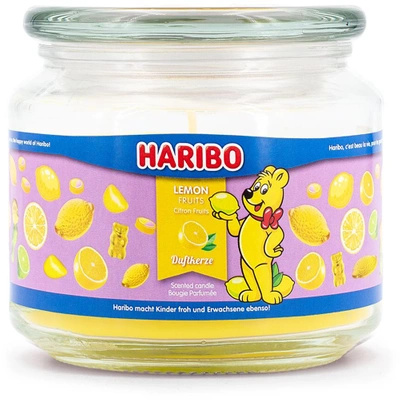 Scented candle in glass Haribo 300 g - Lemon Fruits