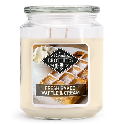 Candle Brothers kvapioji stiklinė žvakė Fresh Baked Waffle & Cream 510 g