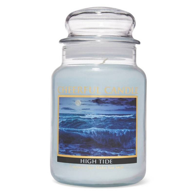 Cheerful Candle grote geurkaars in glazen pot 2 lonten 24 oz 680 g - High Tide