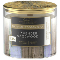 Vonná sviečka drevený knôt Candle-lite CLCo 396 g - No. 35 Lavender Sagewood