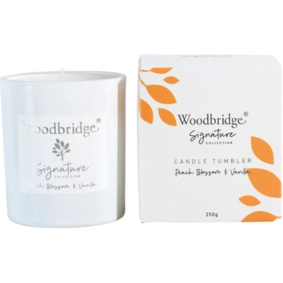 Woodbridge Signature scented candle in glass - Peach Blossom Vanilla 250 g
