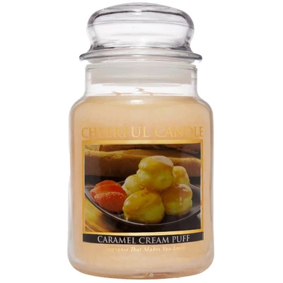 Grande bougie parfumée Cheerful Candle 680 g - Caramel Cream Puff