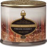 Świąteczna świeca zapachowa drewniany knot Candle-lite CLCo 396 g - No. 82 Fireside Whiskey