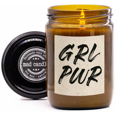 Bougie cadeau soja parfumé Mad Candle 360 g - Girlpower