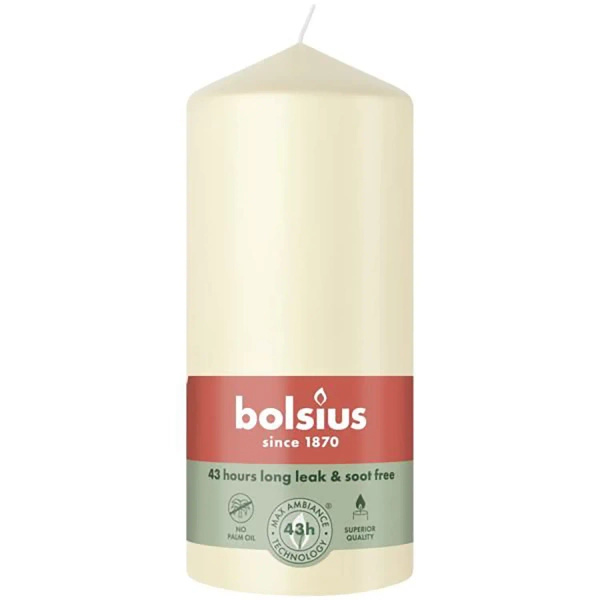 Bolsius Essentials stamkaars 130/68 mm - Zachte parel