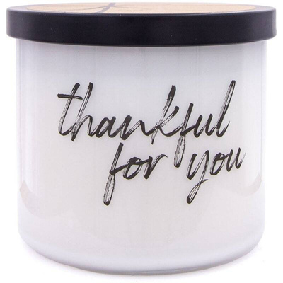 Soja geurkaars als cadeau Thankful For You Colonial Candle 411 g