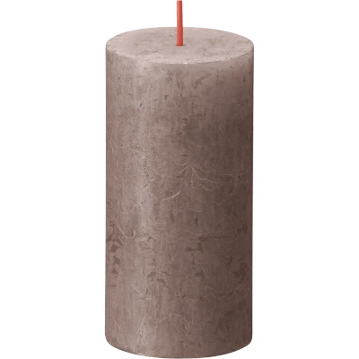 Bolsius Rustic świeca pieńkowa 100/50 mm - Taupe