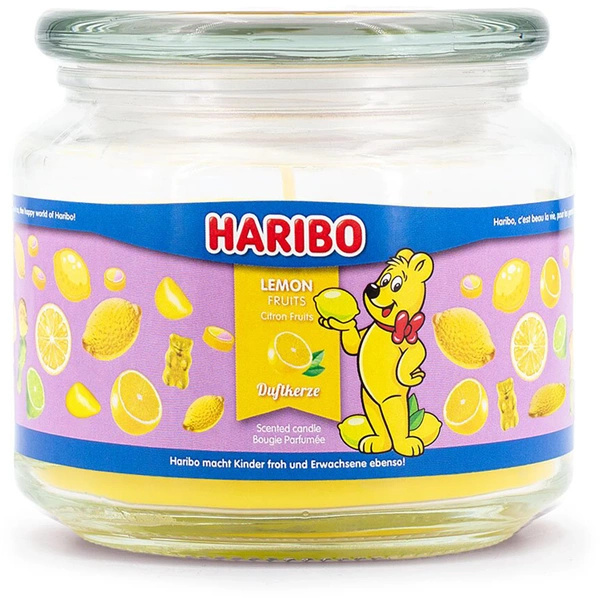 Vela perfumada en vaso Haribo 300 g - Lemon Fruits