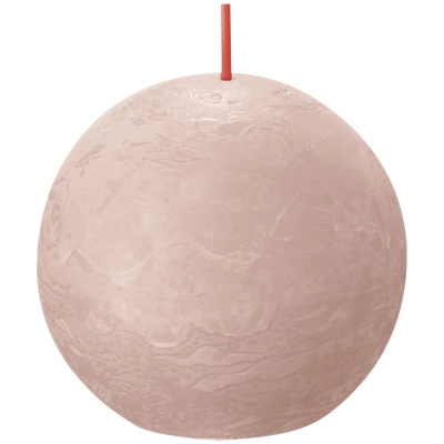 Bolsius Rustic bougie boule 76 mm - Rose brumeux