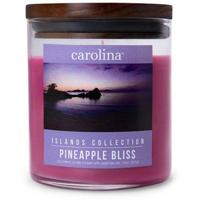 Scented candle soy natural with essential oils Colonial Candle Islands Collection 425 g - Pineapple Bliss