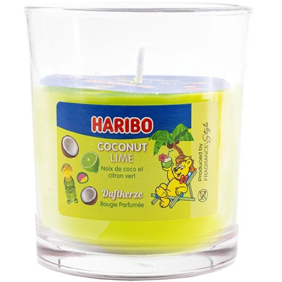 Haribo candela profumata in vetro 135 g - Coconut Lime