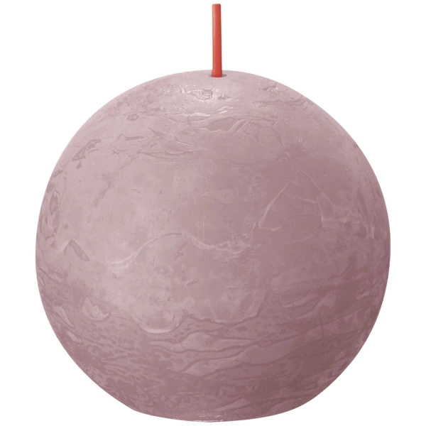 Bolsius Rustic bola de vela de 76 mm - Rosa ceniza