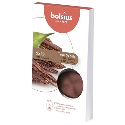 Bolsius True Scents cera perfumada 6 piezas - Madera de Oud