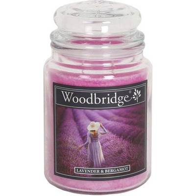 Bougie parfumée lavande en verre grand Woodbridge - Lavender Bergamot