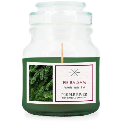 Purple River Soja geurkaars in glas 113 g - Fir Balsam