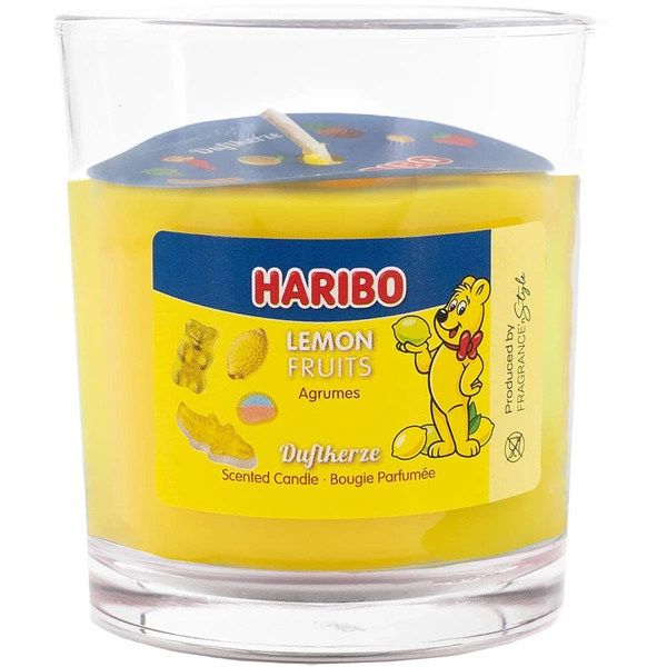 Bougie parfumée en verre Haribo 135 g - Lemon Fruits