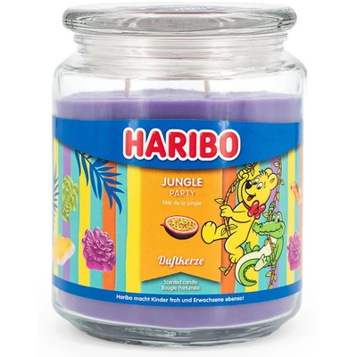 Haribo candela profumata in vetro 510 g - Jungle Party