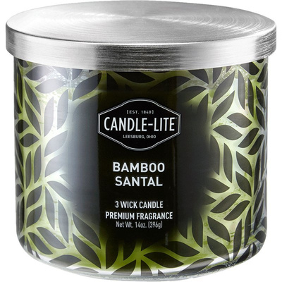Naturalna świeca zapachowa 3 knoty Candle-lite Everyday 396 g - Bamboo Santal
