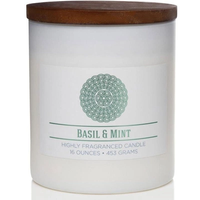 Colonial Candle Wellness grand pot bougie parfumée mélange de soja 16 oz 453 g - Basil & Mint