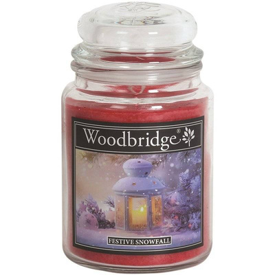 Świąteczna świeca zapachowa w szkle duża Woodbridge - Festive Snowfall